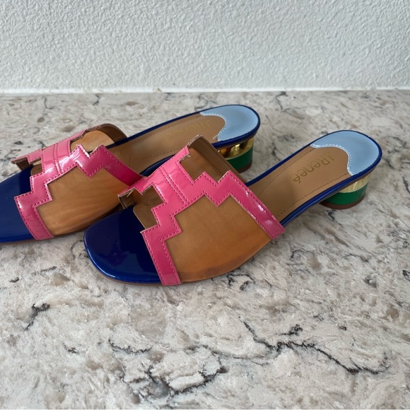 J.Renee Pink and Orange Sandals with Open-Toe Design - Picture 2 of 5